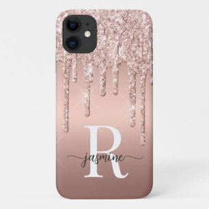 Stilvolle Rose Gold Glitzer Tropfen Metal Mit Mono Case-Mate iPhone Hülle