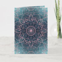 Stilvolle Rose Gold Mandala Blauer Nebel Sterne