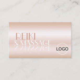 Stilvolle Rose Gold Mirror Schriftart mit Logo Lux Visitenkarte