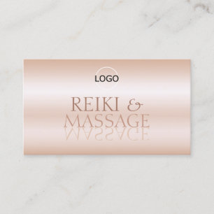 Stilvolle Rose Gold Spiegelbriefe mit Logo Moderne Visitenkarte