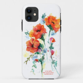 Stilvolle Rot-Orange Poppy Trio Posing Case-Mate iPhone Hülle