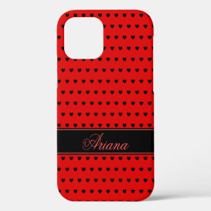 Stilvolle Rot- und Schwarzhörer, Individuelle Nam Case-Mate iPhone Hülle