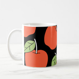 Stilvolle rote Äpfel: Helles Muster Kaffeetasse