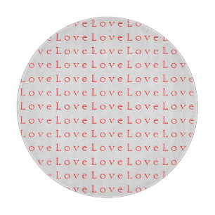 Stilvolle Rote Liebe Hochzeit Schneidebrett