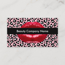 Stilvolle Rote Lipstick Lippen Visitenkarte
