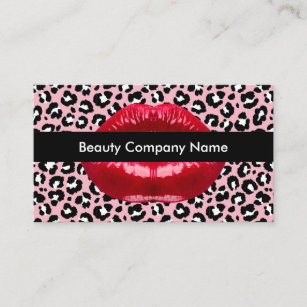Stilvolle Rote Lipstick Lippen Visitenkarte