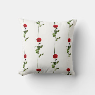 Stilvolle Rote Rose Kissen