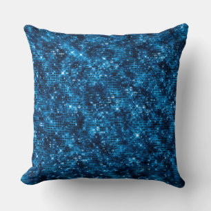 Stilvolle Royal Blue Shimmer Glitzer Glam Pattern Kissen