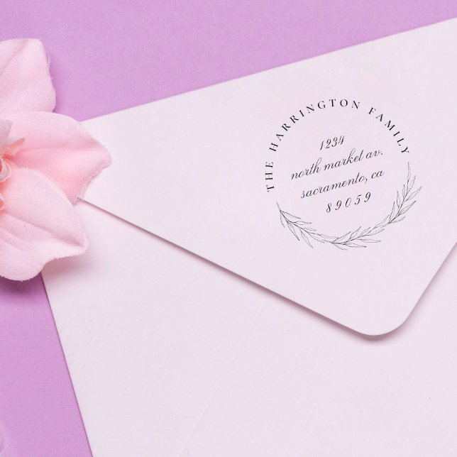 Stilvolle Rücksendeadresse für den Namen der Famil Gummistempel (Von Creator hochgeladen)