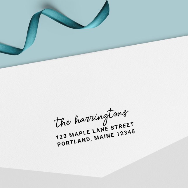 Stilvolle Rücksendeadresse für den Namen von Skrip Permastempel (Von Creator hochgeladen)