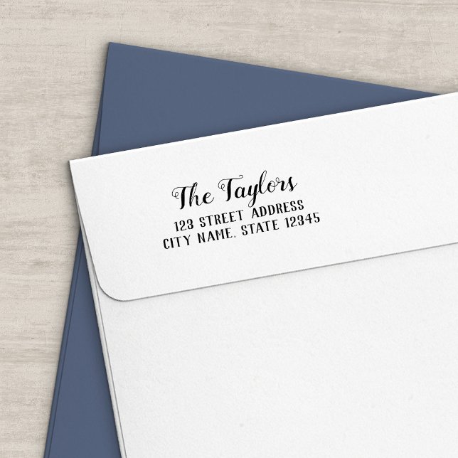 Stilvolle Rücksendeadresse für den Namen von Skrip Permastempel (Von Creator hochgeladen)