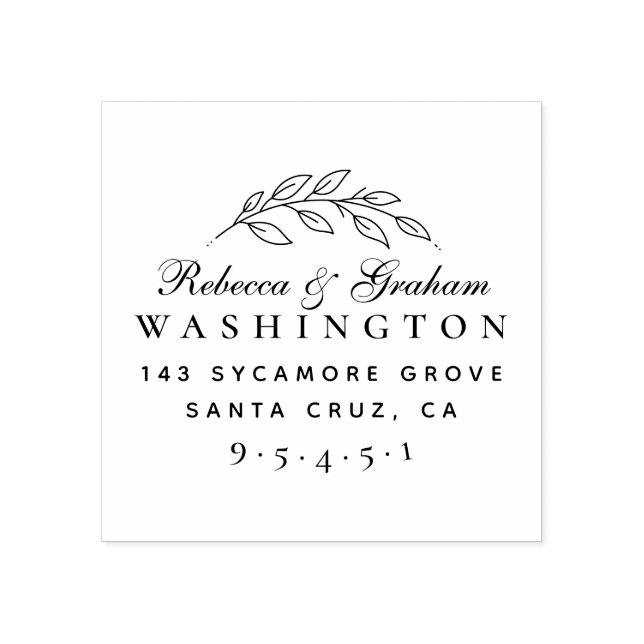 Stilvolle Rücksendeadresse für Verheiratete Couple Gummistempel (Prägung)