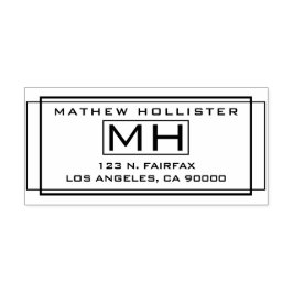 Stilvolle Rücksendeadresse Gummistempel