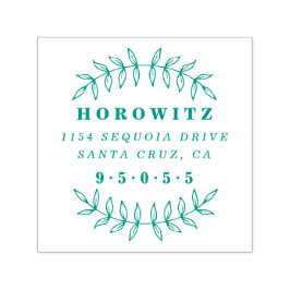 Stilvolle rustikale Rücksendeadresse für den Namen Permastempel