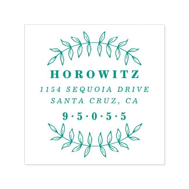 Stilvolle rustikale Rücksendeadresse für den Namen Permastempel (Design)