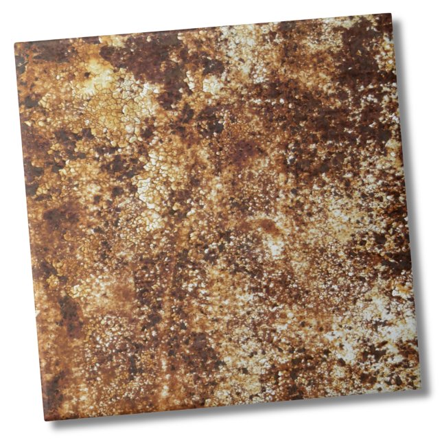 Stilvolle rustikale Textur Fliese (Stylish Rustic Vintage Industrial Rust Texture Ceramic Tile)