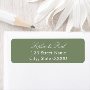 Stilvolle Sage Green Return Address Label