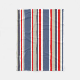 Stilvolle Sailor gestreift Red White Blue Grey Bei Fleecedecke