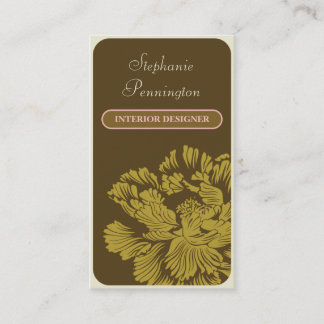 Stilvolle schicke braune visitenkarte