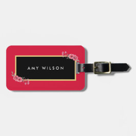 Stilvolle, schicke, rosafarbene und farbenfrohe, f gepäckanhänger