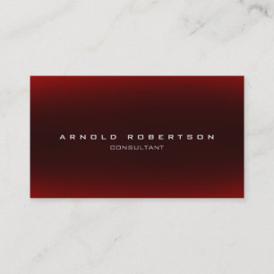 Stilvolle Schlicht Red Beruflich Business Card Visitenkarte