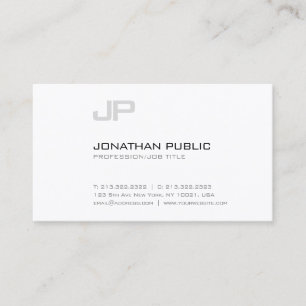Stilvolle Schlichte, moderne Monogram Visitenkarte