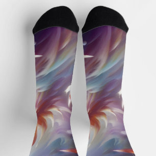 Stilvolle Schmetterlinge und Blume Socken