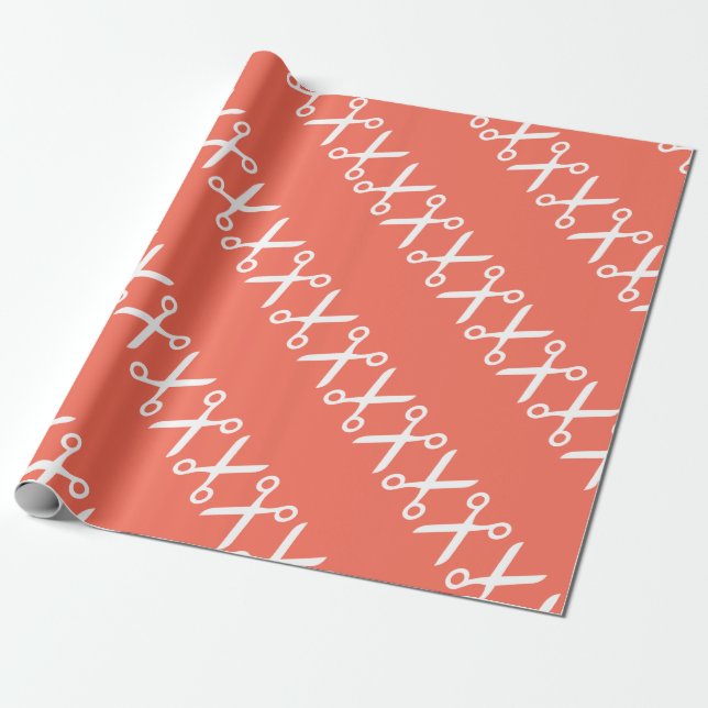 Stilvolle Schneideschere Friseur Schneider Geschenkpapier (Ungerollt)
