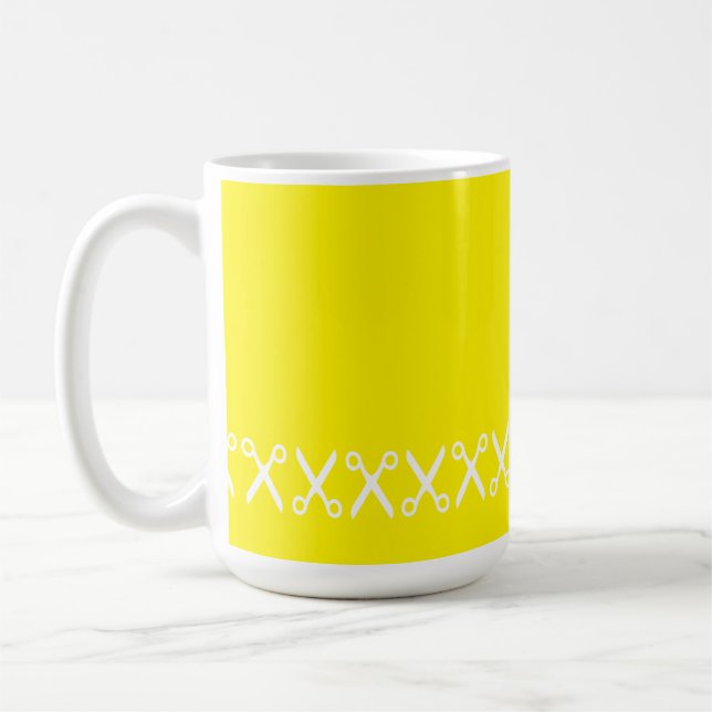 Stilvolle Schneideschere Friseur Schneider Kaffeetasse (Links)