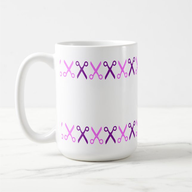 Stilvolle Schneideschere Friseur Schneider Kaffeetasse (Links)