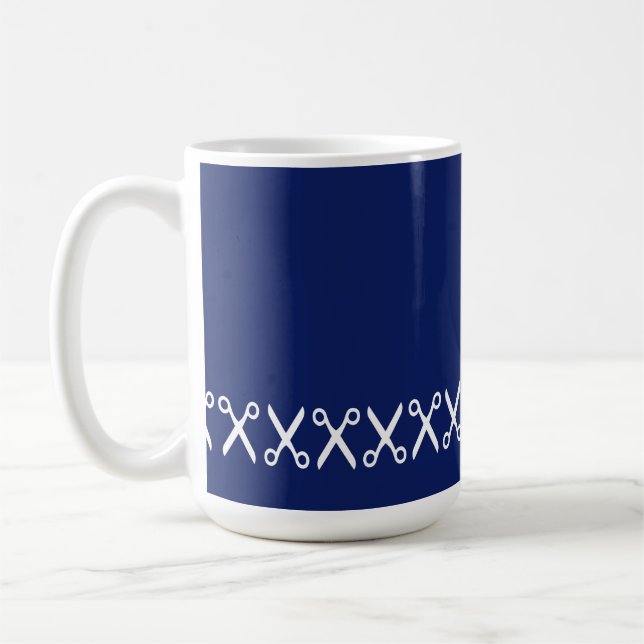 Stilvolle Schneideschere Friseur Schneider Kaffeetasse (Links)