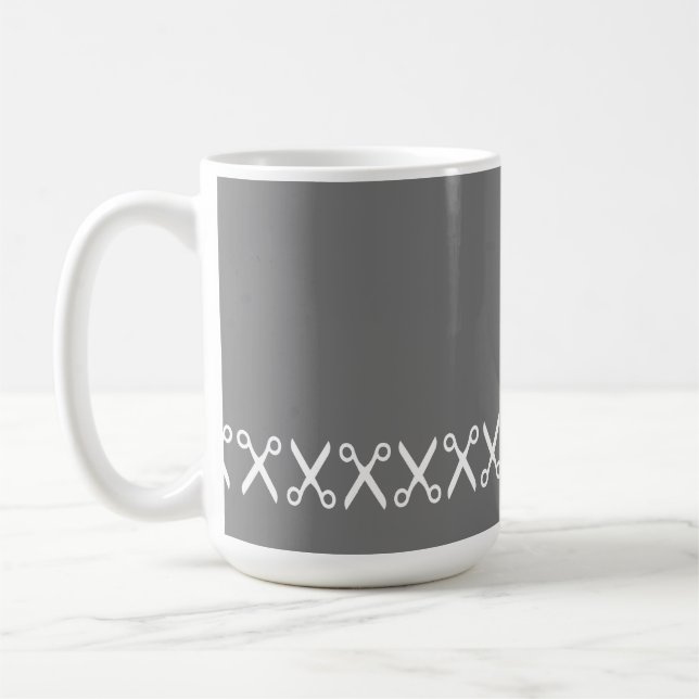 Stilvolle Schneideschere Friseur Schneider Kaffeetasse (Links)