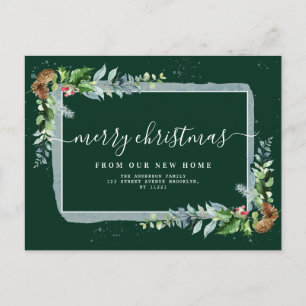 stilvolle Schrift Frohe Weihnachten Umzugsankündig