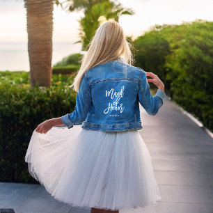 Stilvolle Schrift "Maid of Honor" Personalisiert Jeansjacke