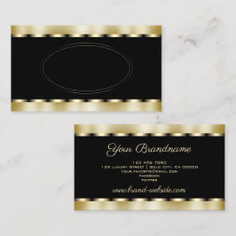 Stilvolle Schwarz-Gold-Shimmer-Effekt Beruflich Visitenkarte