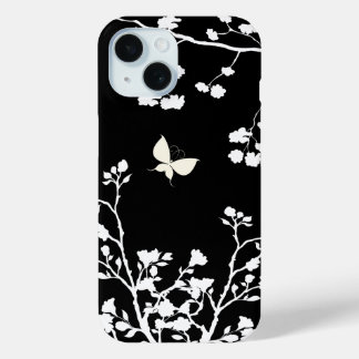 Stilvolle Schwarz-Weiß-Schmetterlinge im Grünen Case-Mate iPhone Hülle