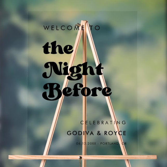 Stilvolle Schwarz-Weiß-Szene Die Nacht vor dem Emp Acrylschild (Neutral)