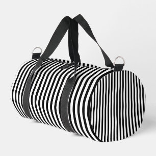 Stilvolle Schwarz-Weiß-Wochenend-Tasche Duffle Bag