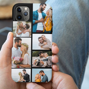 Stilvolle schwarze 7-Foto-Collage Case-Mate iPhone Hülle