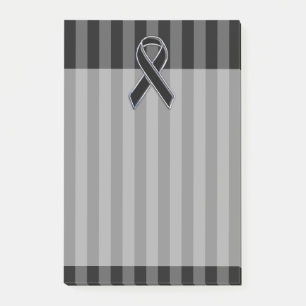 Stilvolle schwarze Band-Bewusstsein Vertikale Stre Post-it Klebezettel