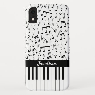 Stilvolle Schwarzweiss-Klavierschlüssel Case-Mate iPhone Hülle