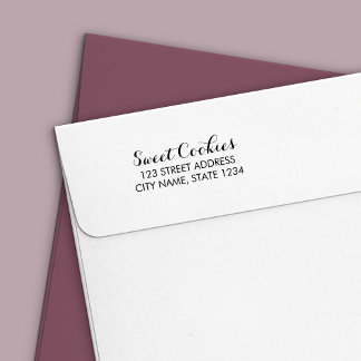 Stilvolle Script-Geschäftsadresse Permastempel