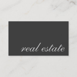 Stilvolle Script Gray Manager Agent Business Card Visitenkarte