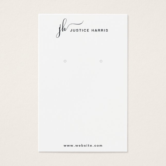 Stilvolle Script Monogram Modern Beruflich (Vorderseite)