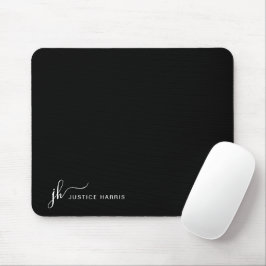 Stilvolle Script Monogram Modern Beruflich Mousepad