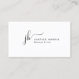 Stilvolle Script Monogram Modern Beruflich Visitenkarte