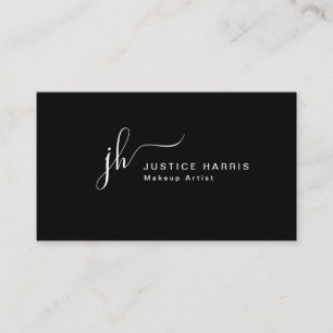 Stilvolle Script Monogram Moderne Berufliche Busin Visitenkarte