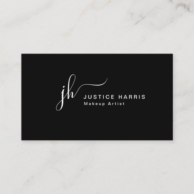 Stilvolle Script Monogram Moderne Berufliche Busin Visitenkarte (Vorderseite)