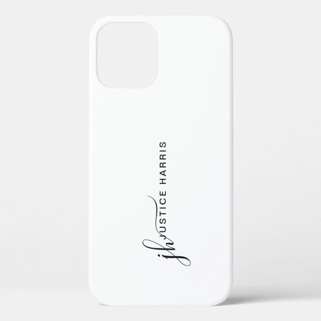 Stilvolle Script Monogram Moderne Minimalistische  Case-Mate iPhone Hülle (Rückseite)