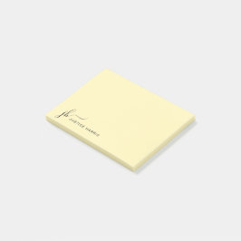 Stilvolle Script Monogram Personalisiert Stationer Post-it Klebezettel
